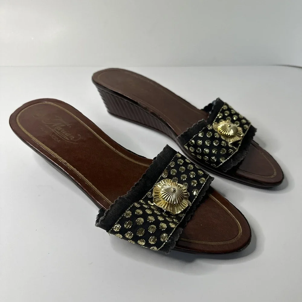 Italia Mods Maid Mariam Womans‎ Size 8 Sandal Dress/ Casual Slip On Shoe Heel